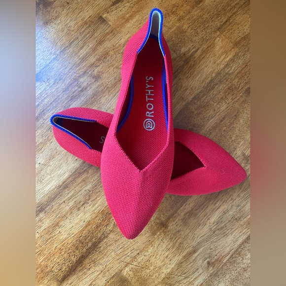 Rothy's Red Shoes- Women's 8 - Picture 3 of 5